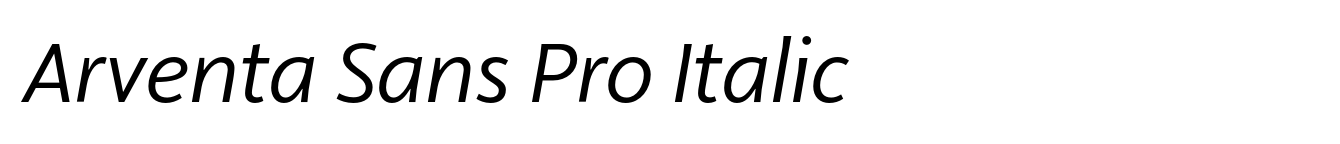 Arventa Sans Pro Italic